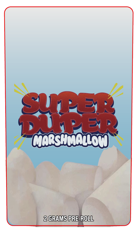 Super Duper MarshMellow 2 Gram Pre-Roll Holographic Labeling/Stickers Only
