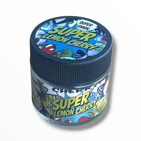 Super Lemon Cherry  3.5g Glass Jars with Holographic Sticker Labels
