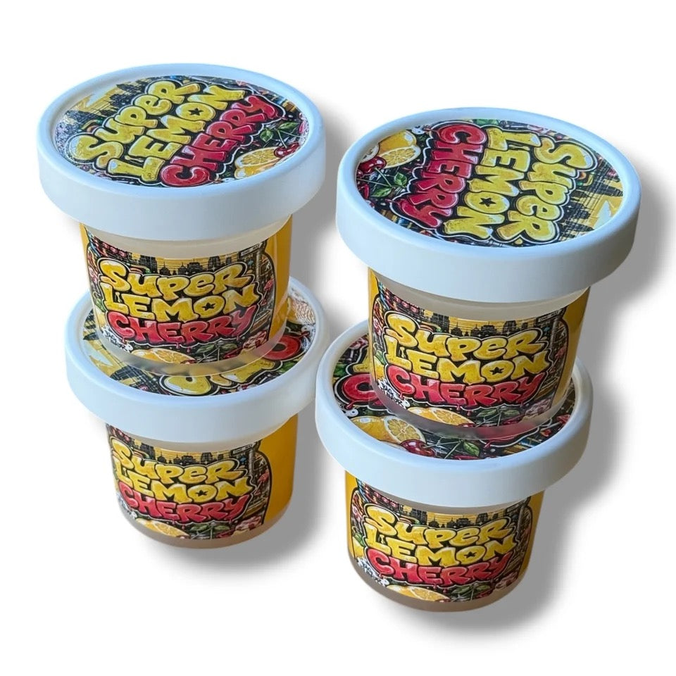 Super Lemon Cherry Ice Cream Jars Plastic Container 3.5 G
