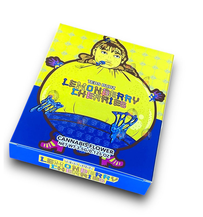 Teds Budz Lemon Berry Cherries Mylar Bags with Boxes 3.5g Box Packaging Holographic