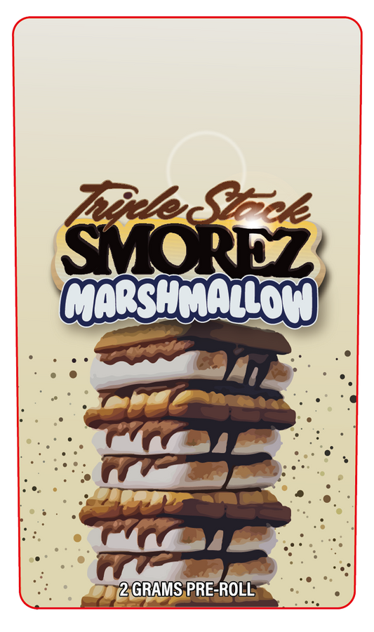 Triple Stack Smorz MarshMellow 2 Gram Pre-Roll Holographic Labeling/Stickers Only