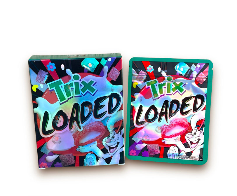 Trix Loaded Mylar Bags with Boxes 3.5g Box Packaging Holographic