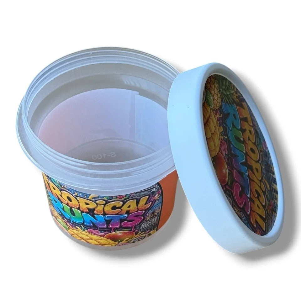 Tropical Runts Ice Cream Jars Plastic Container 3.5Grams