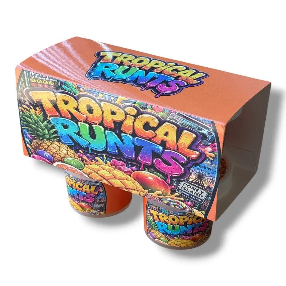 Tropical Runts Ice Cream Jars Plastic Container 3.5 Grams