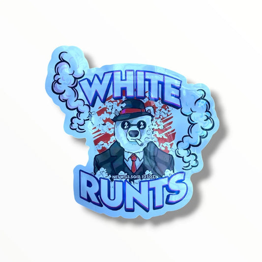 WHITE RUNTZ MYLAR BAGS 3.5 GRAMS