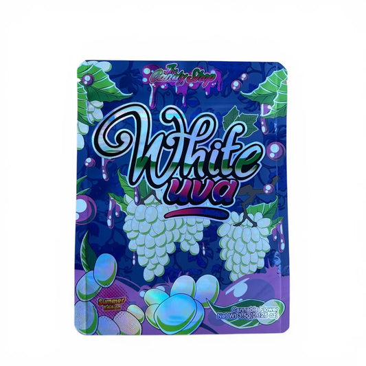 WHITE UVA Mylar Bag 3.5 Grams