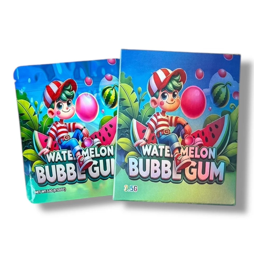 Watermelon Bubblegum Mylar Bag with Box 3.5 Grams
