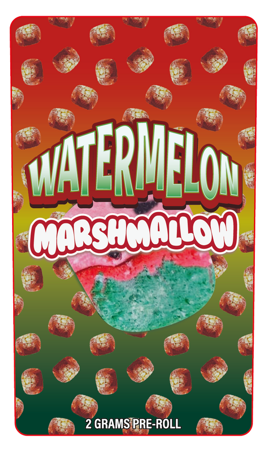 Watermelon MarshMellow 2 Gram Pre-Roll Holographic Labeling/Stickers Only