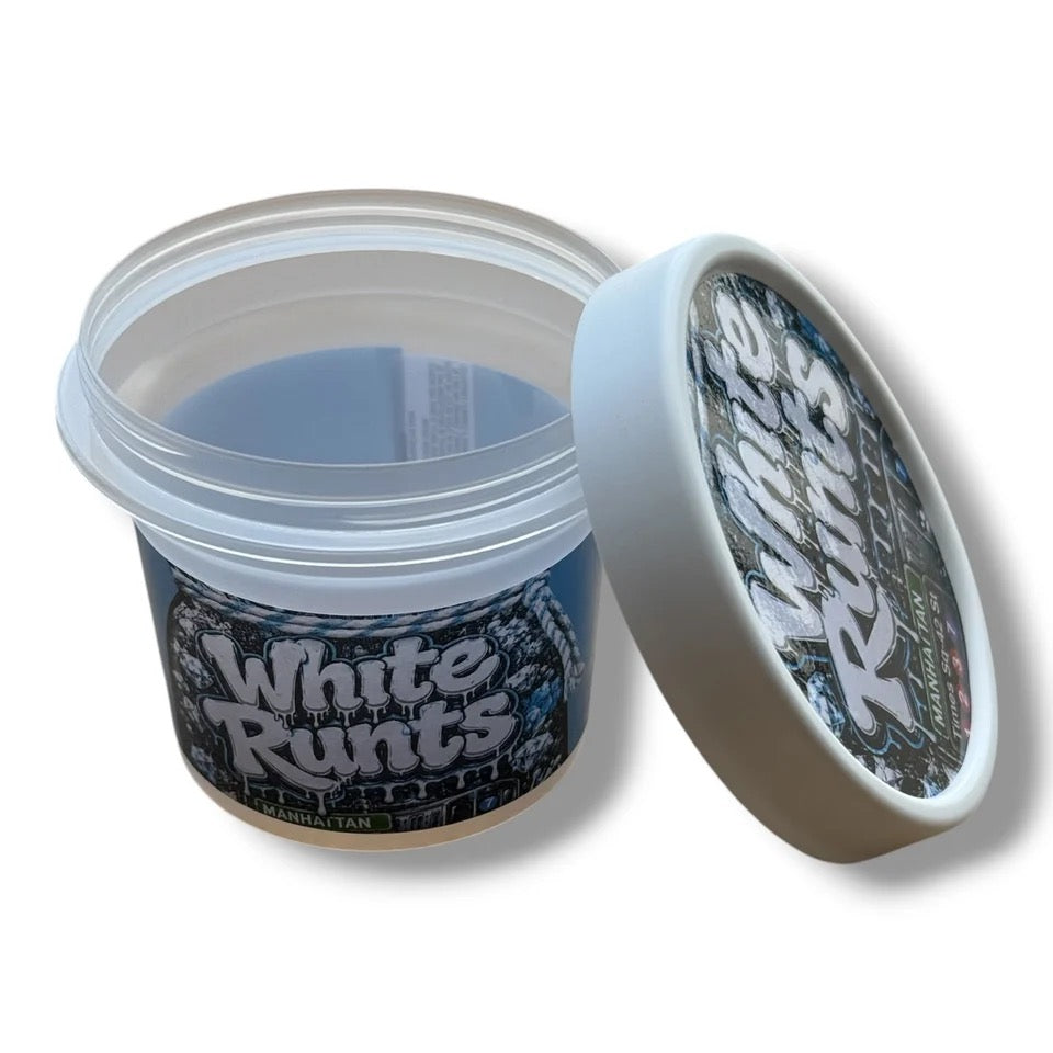 White Runts Ice Cream Jars Plastic Container 3.5Grams