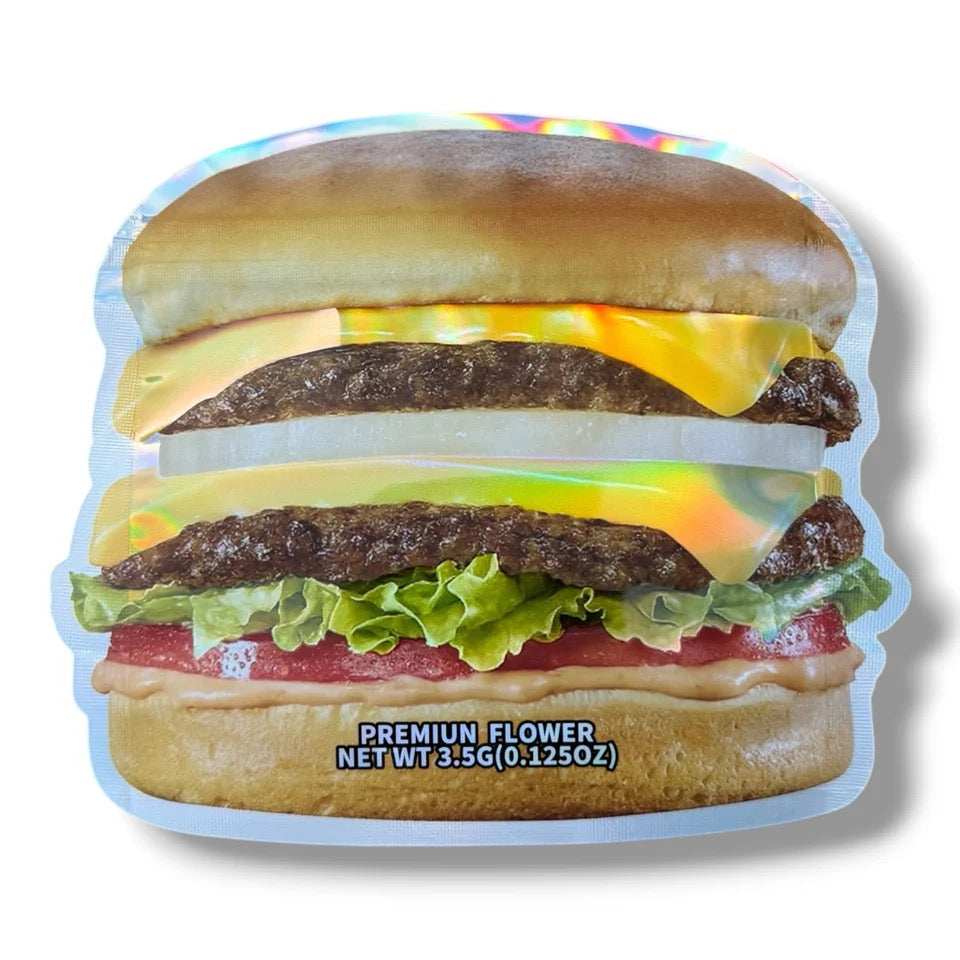 ZA-N-OUT BURGER MYLAR BAGS WITH BOXES 3.5G BOX 