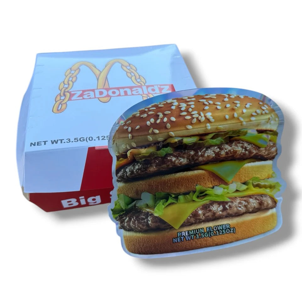 ZADONALDZ BIG SMACK MYLAR BAGS WITH BOXES 3.5G BOX PACKAGING