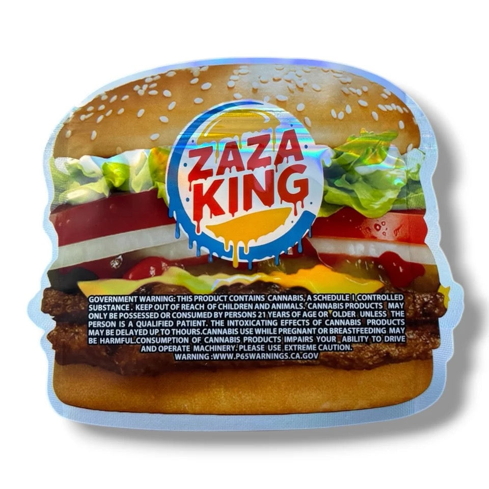 ZAZA KING DOUBLE ZOOPER MYLAR BAGS WITH BOXES 3.5G