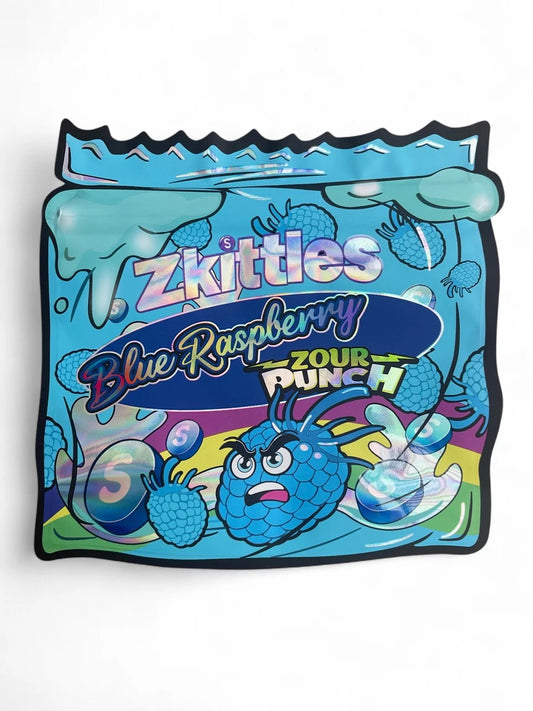 Zkittles Blue Raspberry Zour Punch 3.5g Mylar Bag