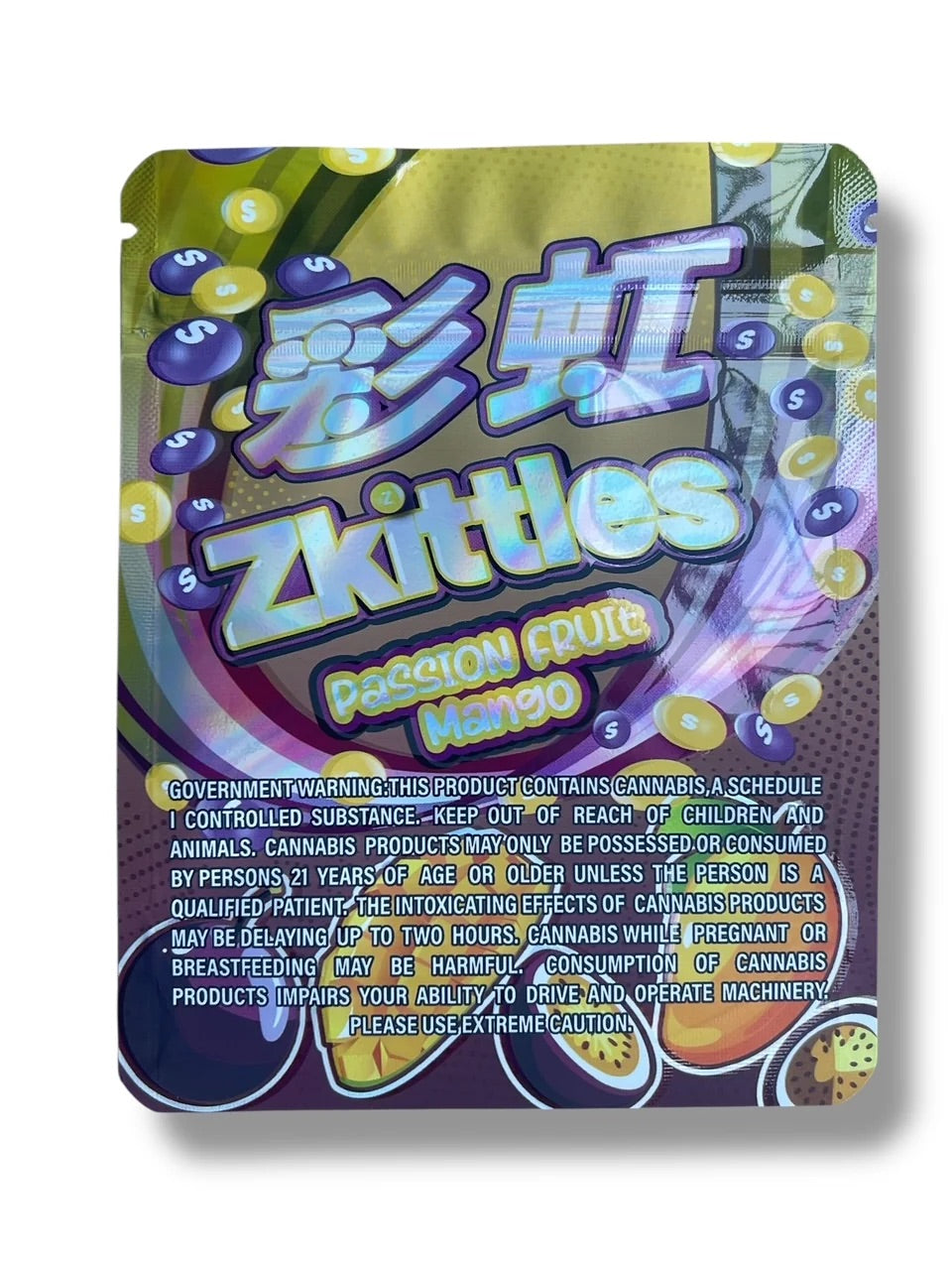 Zkittles Passion Fruit Mango 3.5g Mylar Bag