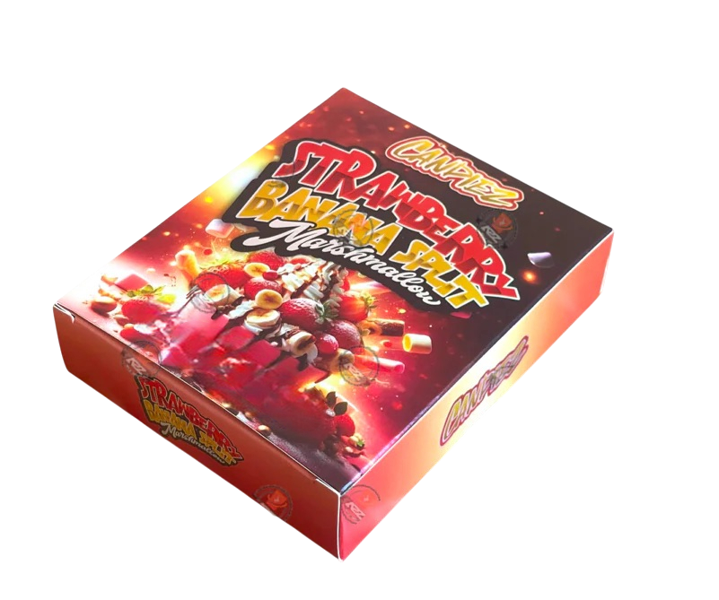 Best Budz Strawberry Banana Split Mylar Bags with Boxes 3.5g Box Packaging Holographic