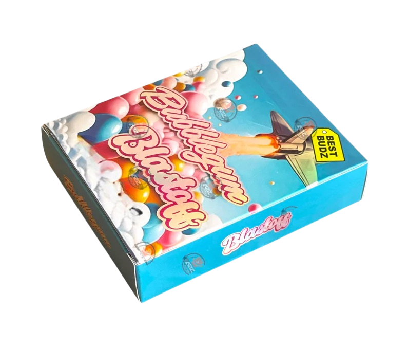 Best Budz Bubblegum Blastoff Mylar Bags with Boxes 3.5g Box Packaging Holographic