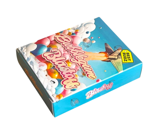 Best Budz Bubblegum Blastoff Mylar Bags with Boxes 3.5g Box Packaging Holographic