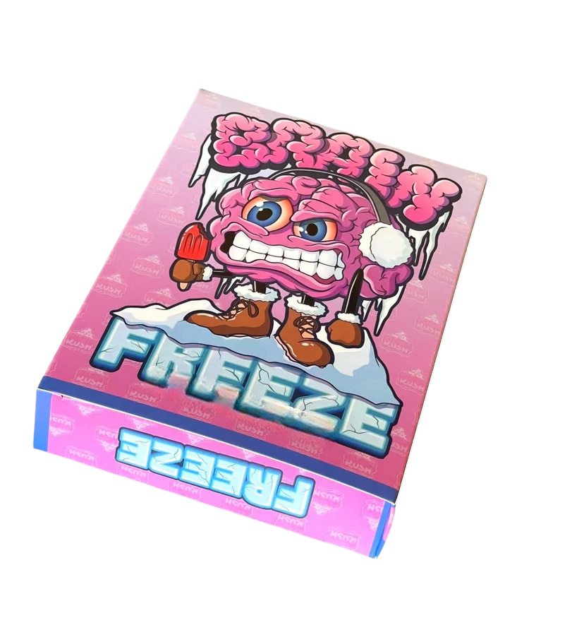 Brain Freeze Mylar Bags with Boxes 3.5g Box Packaging Holographic