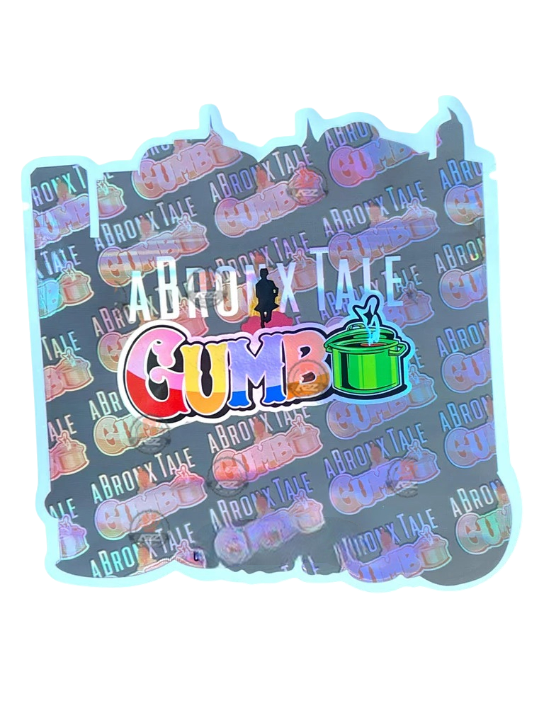 A Bronx Tale Gumbo Mylar Bag 3.5g shape bag