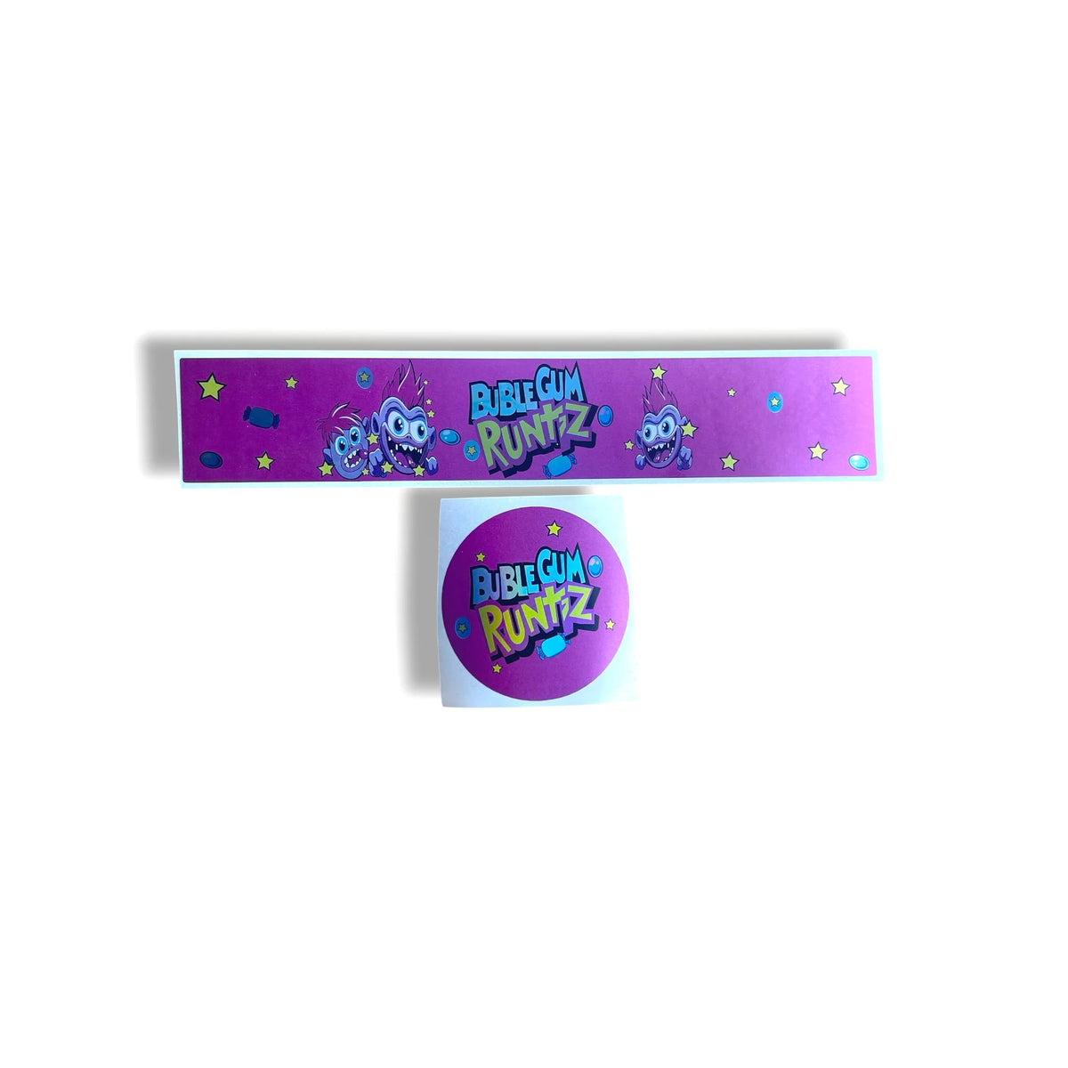 bubble gum runtz GLASS JAR STICKERS 3.5G HOLOGRAPHIC STICKERS