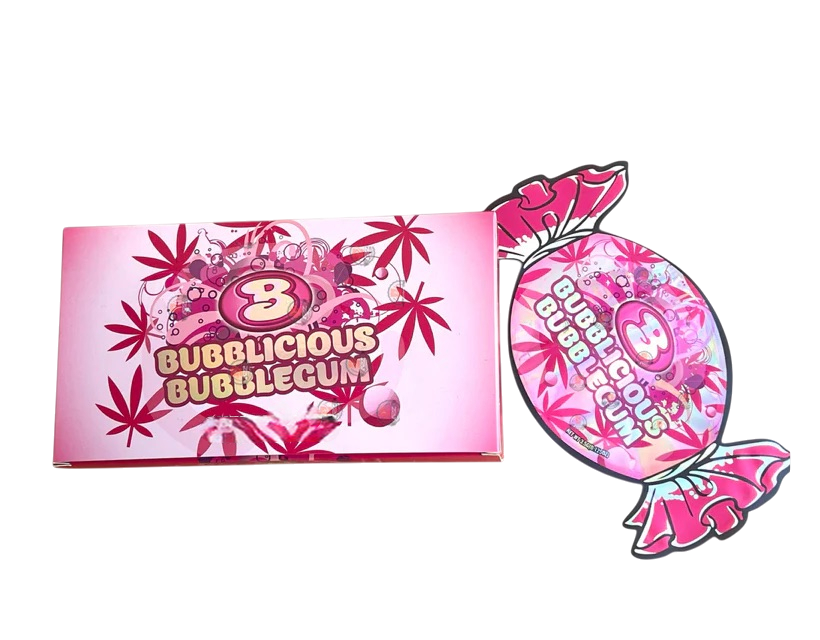 Bubblicious Bubblegum Mylar Bags with Boxes 3.5g Box Packaging Holographic