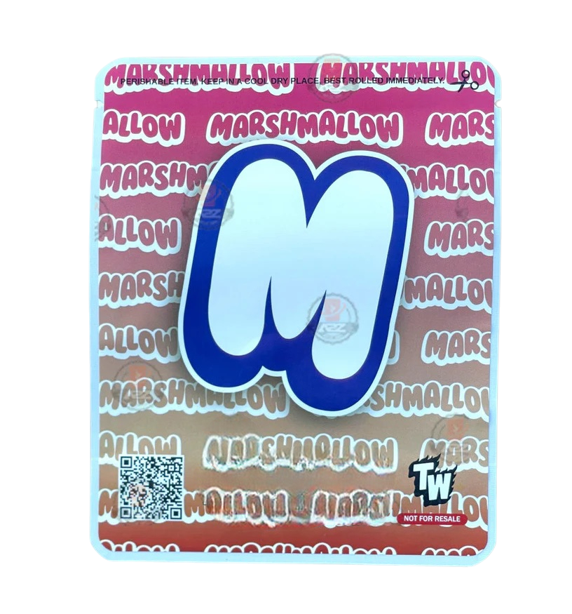 Sprinklez Cherry Coca Cola Marshmallow 3.5G Mylar Bags -With stickers and label