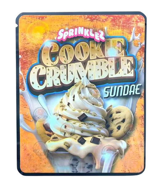 Sprinklez Cookie Crumble Sundae 3.5G Mylar Bags -With stickers and label