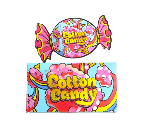 Cotton Candy Mylar Bags with Boxes 3.5g Box Packaging Holographic