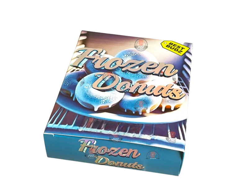 Best Budz Frozen Donuts Mylar Bags with Boxes 3.5g Box Packaging Holographic