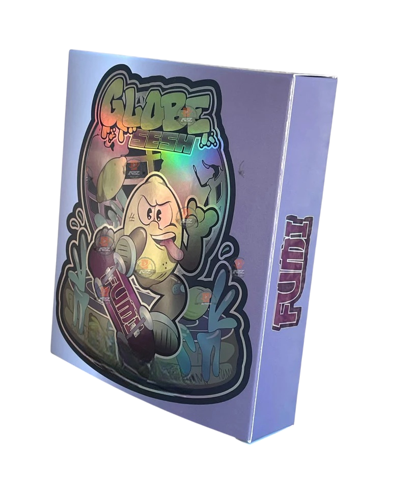 Fumi Globe Sesh Mylar Bags with Boxes 3.5g Box Packaging Holographic