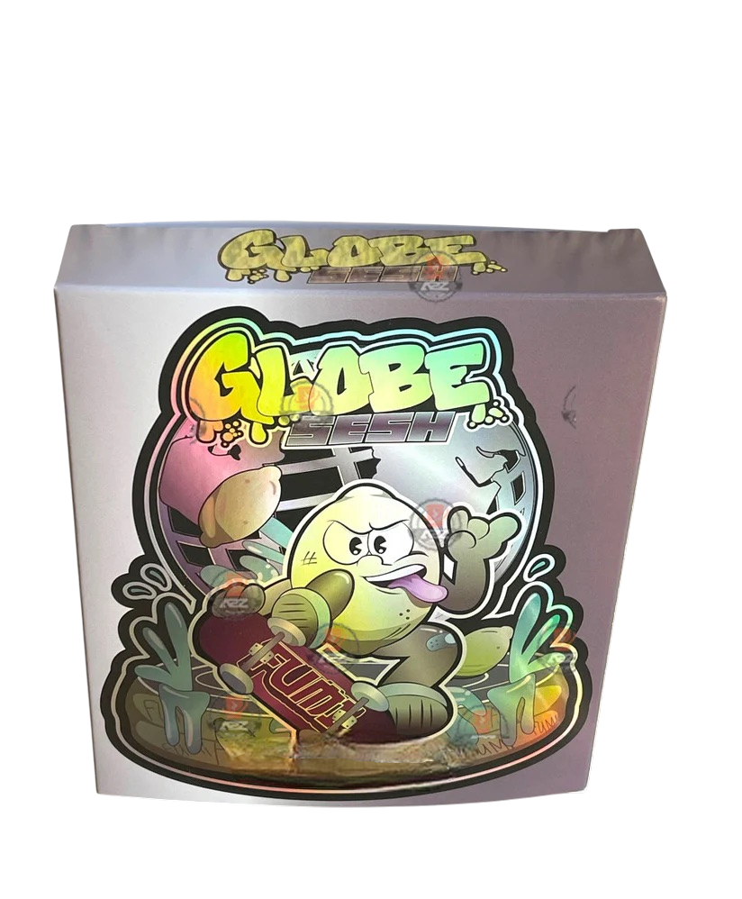 Fumi Globe Sesh Mylar Bags with Boxes 3.5g Box Packaging Holographic