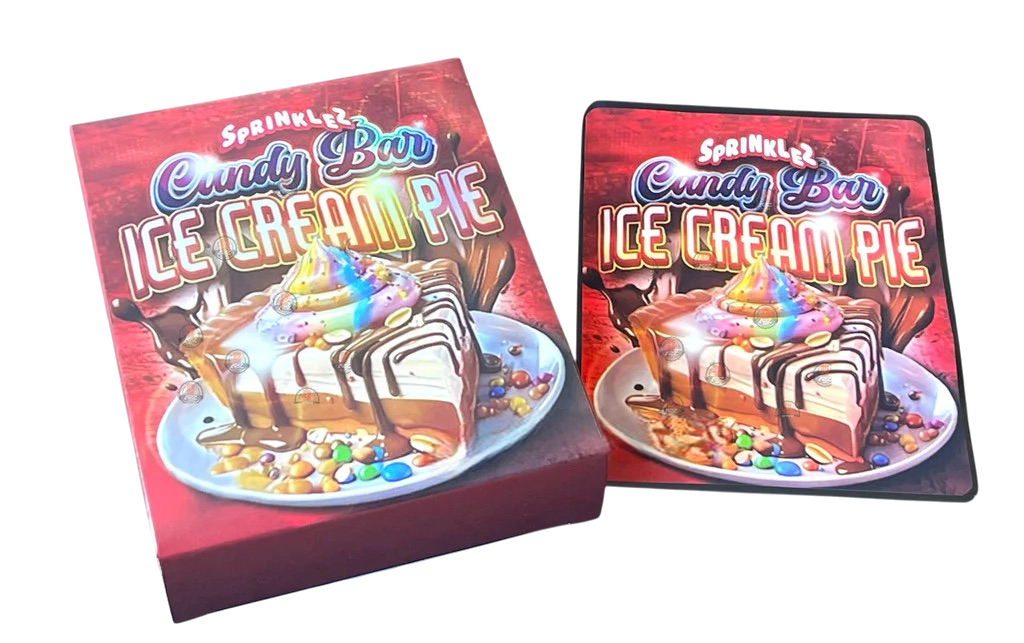 Sprinklez Candy Bar Ice Cream Pie Mylar Bags with Boxes 3.5g Box Packaging With stickers and label