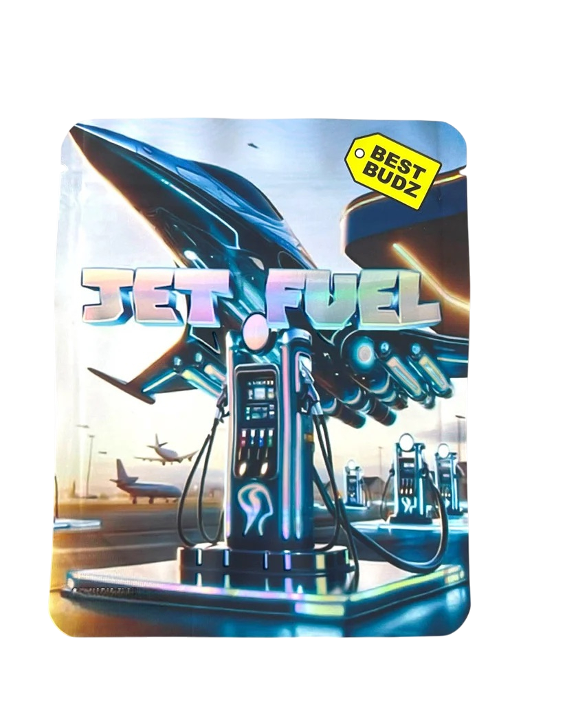 Best Budz Jet Fuel Mylar Bags with Boxes 3.5g Box Packaging Holographic