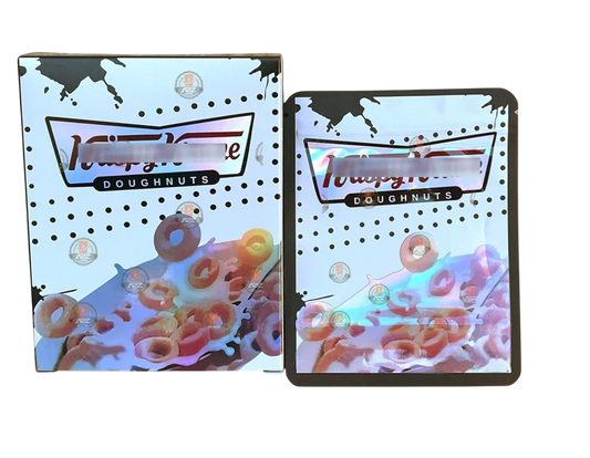 K Kreme Mylar Bags with Boxes 3.5g Box Packaging Holographic