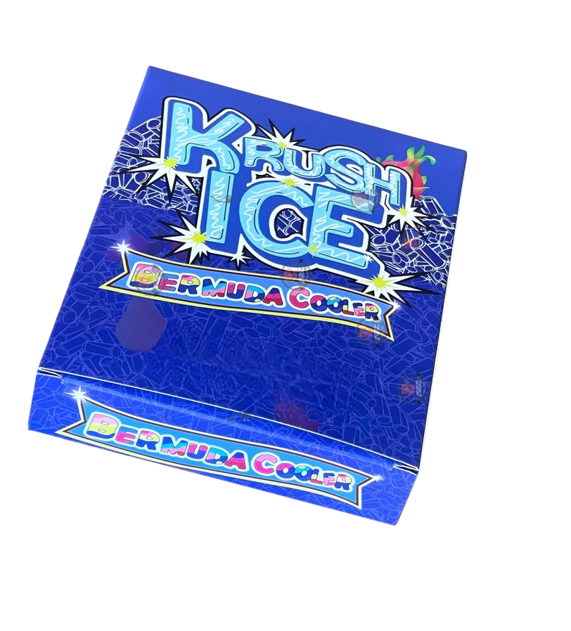 Krush Ice Bermuda Cooler Mylar Bags with Boxes 3.5g Box Packaging Holographic
