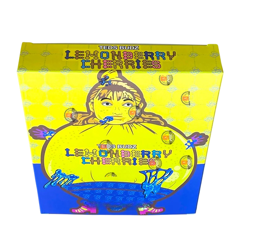 Teds Budz Lemon Berry Cherries Mylar Bags with Boxes 3.5g Box Packaging Holographic