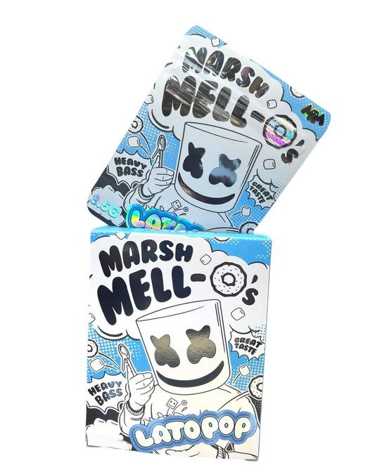 Lato Pop Marshmallow Mylar Bags with Boxes 3.5g Box Packaging Holographic