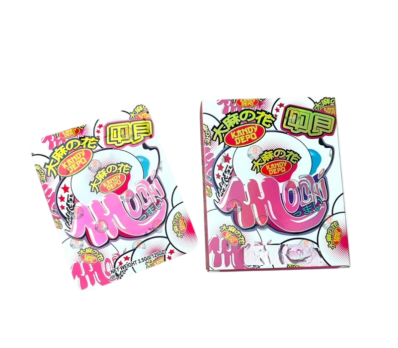 Kandy Depo Mochi Mylar Bags with Boxes 3.5g Box Packaging Holographic