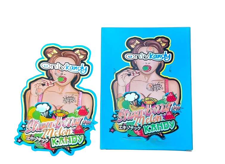 Only Kandy Strawberry Melon Kandy Mylar Bags with Boxes 3.5g Box Packaging Holographic