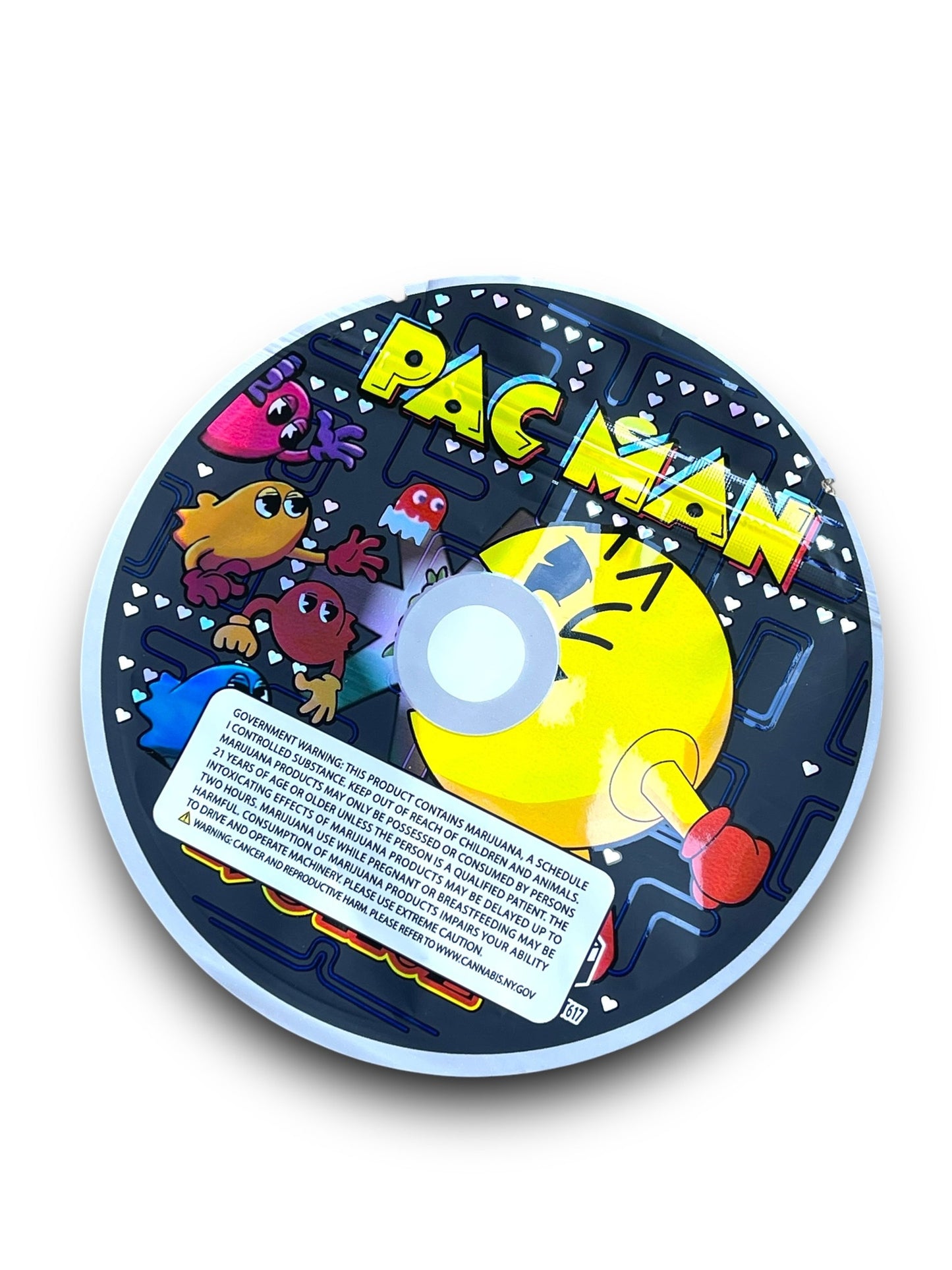 CD Cases with bags Pack Man Runtz 3.5g mylar bags