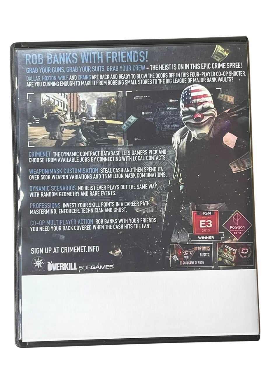 Payday 2 DVD Cases With Mylar Bag 3.5 Grams