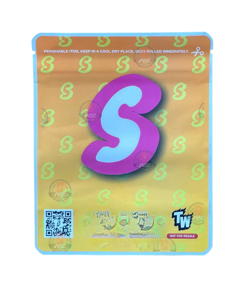 Sprinklez Cinnamon Roll Break Pudding 3.5G Mylar Bags -With stickers and label