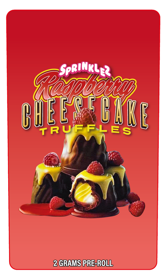 Raspberry Cheesecake Trufflez Gram Pre-Roll Holographic Labeling/Stickers Only