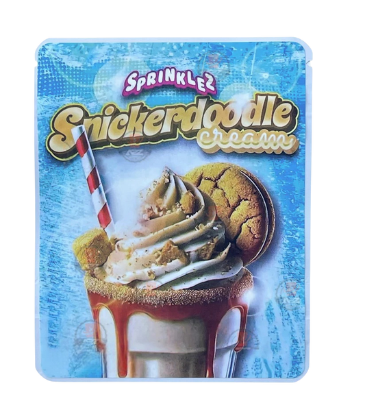Sprinklez Snickerdoodle Cream 3.5G Mylar Bags -With stickers and label