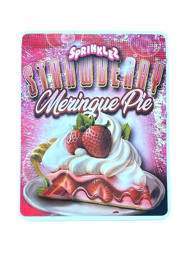 Sprinklez Strawberry Meringue Mylar Bags with Boxes 3.5g Box Packaging With stickers and label