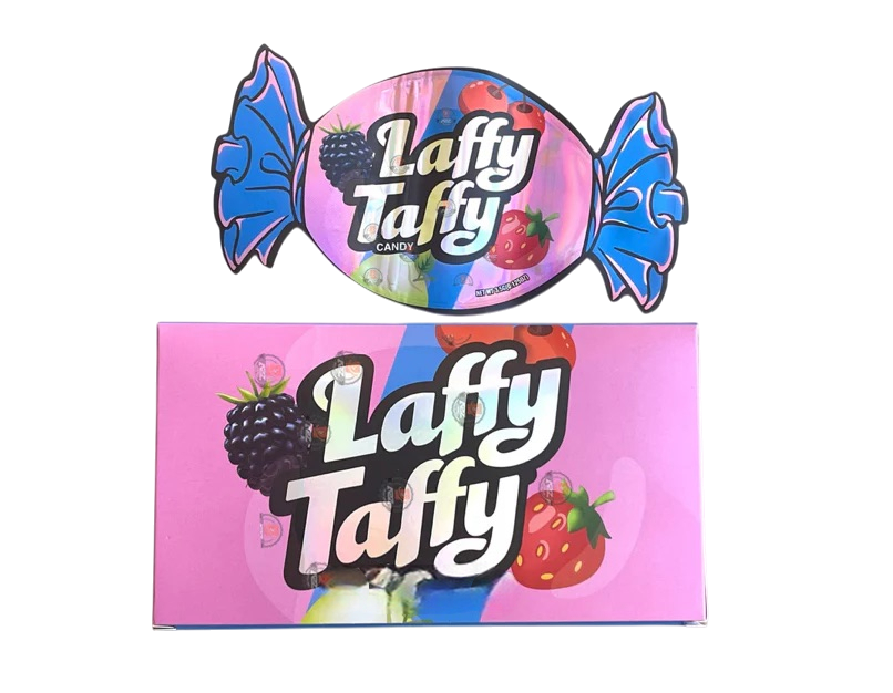 Laffy Taffy Candy Mylar Bags with Boxes 3.5g Box Packaging Holographic