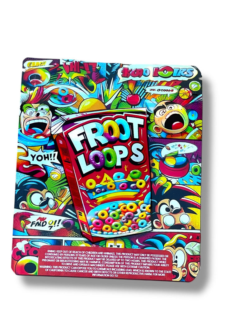 High Tolerance Froot 3D Box and Bags 3.5g Box Packaging Holographic