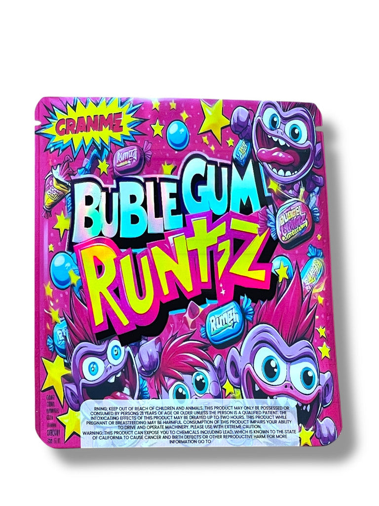 Bubblegum Runtz 3D Box and Bags 3.5g Box Packaging Holographic