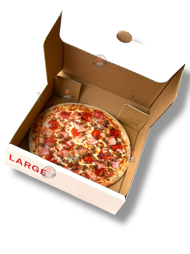 Zaminos Pizza Box Mylar Bags with Boxes 3.5g Box Packaging