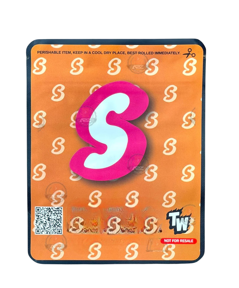 Sprinklez Tiramisu Brownie Pie 3.5G Mylar Bags -With stickers and label